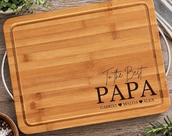 Papa Cutting Board, Grandpa Gift, Dad Cutting Board, Everything Tastes Better, Personalized Board, Grandfather Gift, Father's Day Gift