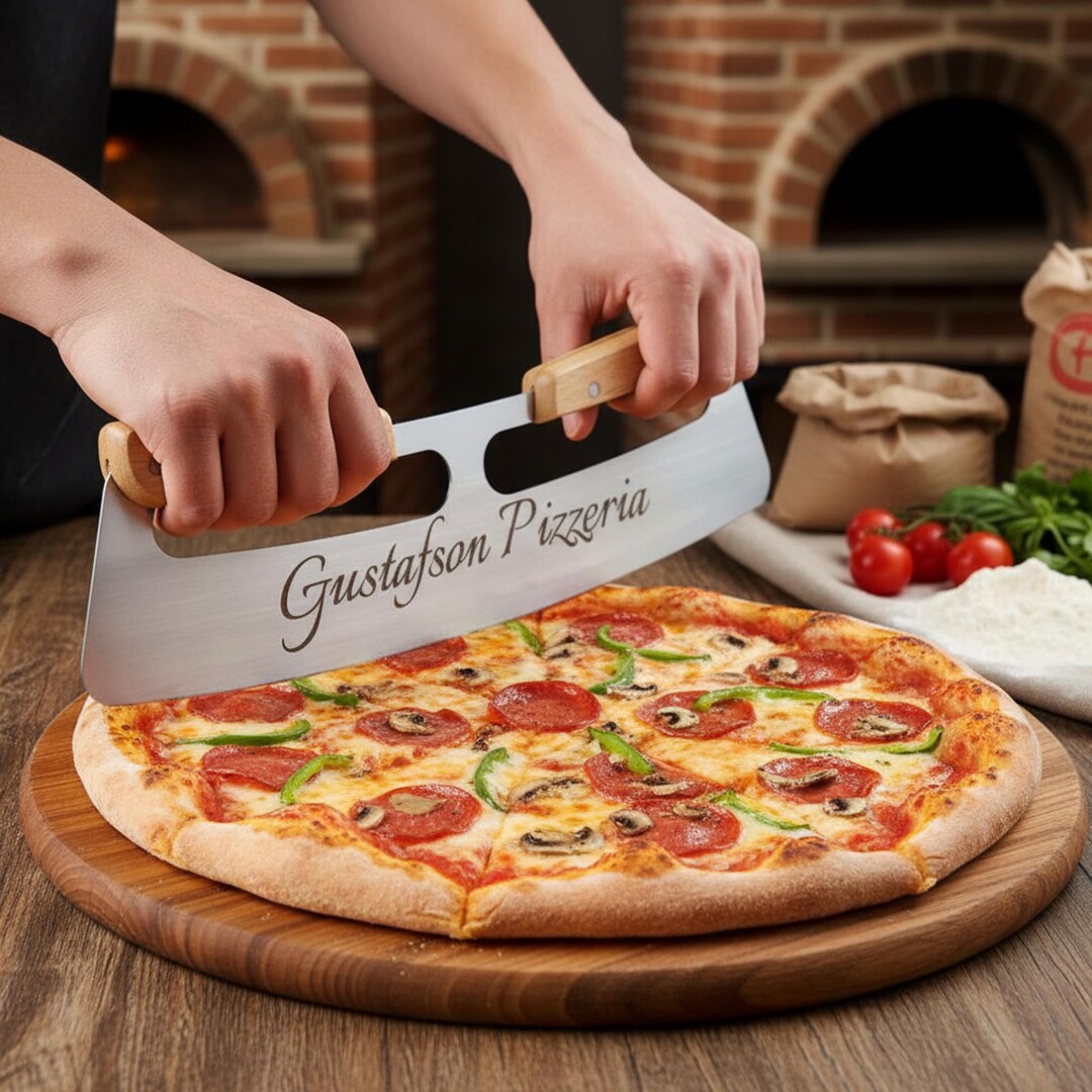 Custom Pizza Rocker, Engraved Pizza Slicer, Personalized Pizza Cutter ...