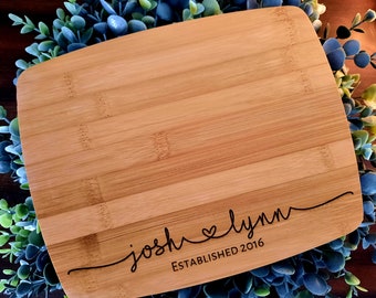 Custom Cutting Board - Personalized Cutting Board - Engraved Cutting Board, Wedding Gift, Housewarming Gift, Anniversary Gift, One of a Kind