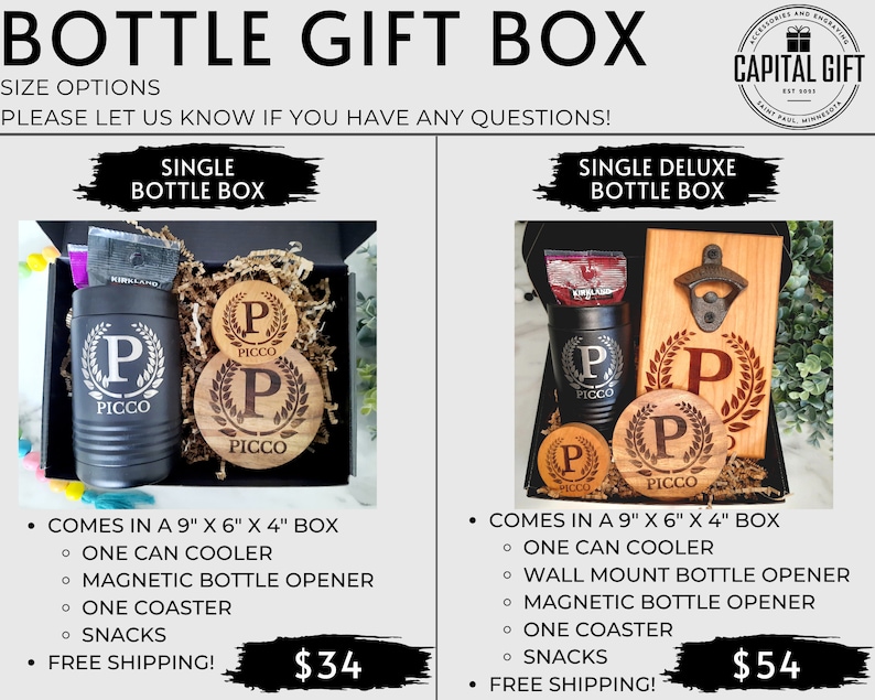 Bottle Gift Box, Beer Gift for Him, Beer Gift Box, Gift for Him, Great Father's Day Gift, Groomsman Gift, Beer Lovers, PERFECT gift for him image 2
