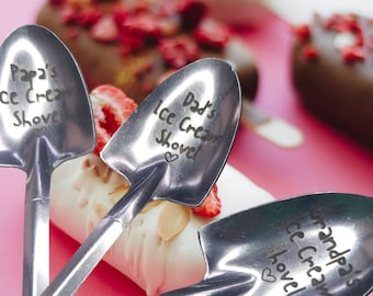 Custom Shovel Spoon, Personalized Name or Saying Ice Cream Spoon, Birthday Spoon Gift, Foodie Funny gift, Fathers Day Gift