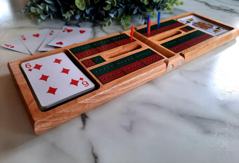 Personalized Cribbage Board, Wood Cribbage Game Gift Set, Men's Gift Ideas, Cribbage Set, Personalized Games, Game Night Gift, Personalized image 4