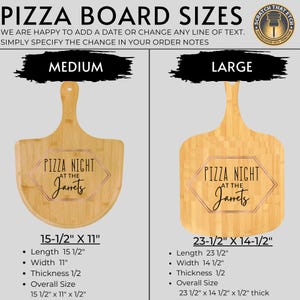 Personalized Pizza Peel, Engraved Pizza Paddle, Custom Pizza Board, Pizza Paddle, Pizza Server Board, Bamboo Pizza Board 画像 3
