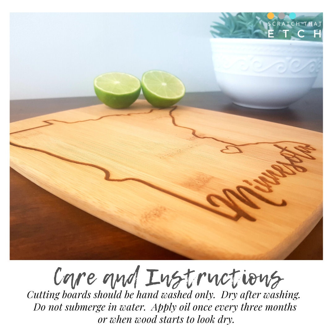 State Cutting Board Custom State Cutting Board Engraved Etsy