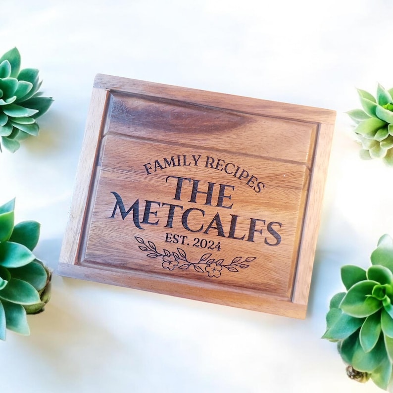 Wood Heirloom Personalized Recipe Box