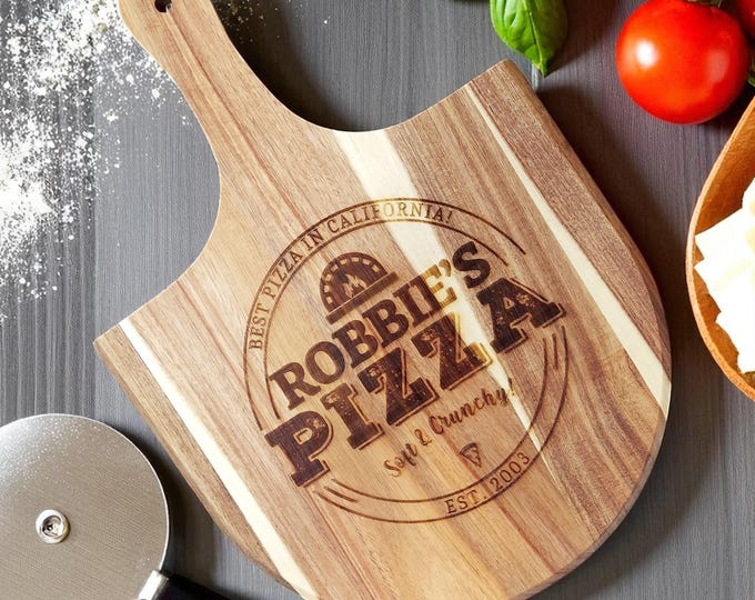 Personalized Pizza Peel, Engraved Pizza Paddle, Custom Pizza Board, Pizza Paddle, Fathers Day Gift, Pizza Server Board, Bamboo Pizza Board