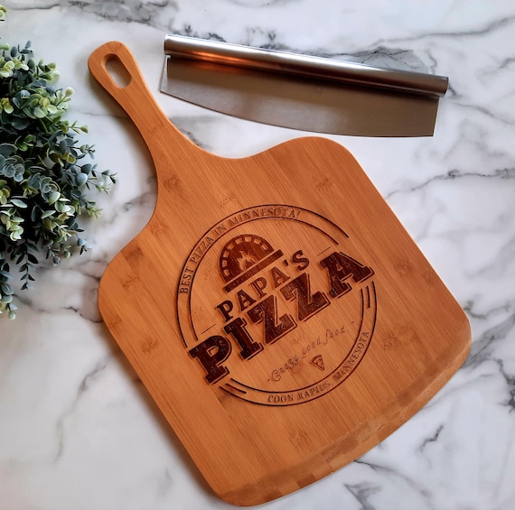 Bamboo engraved pizza board Bamboo engraved pizza board
