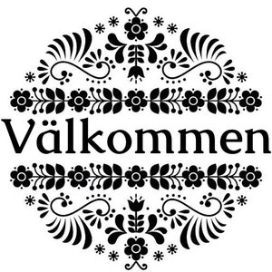 VALKOMMEN or VELKOMMEN Door Sign, Door Hanger, WELCOME, Front Door