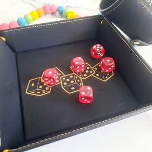 Personalized Leather Dice Cup and Tray, Groomsmen Dice Cup and Tray, Bunco Dice Cup, Gifts for Dad, Gifts for Him, Gift for kids