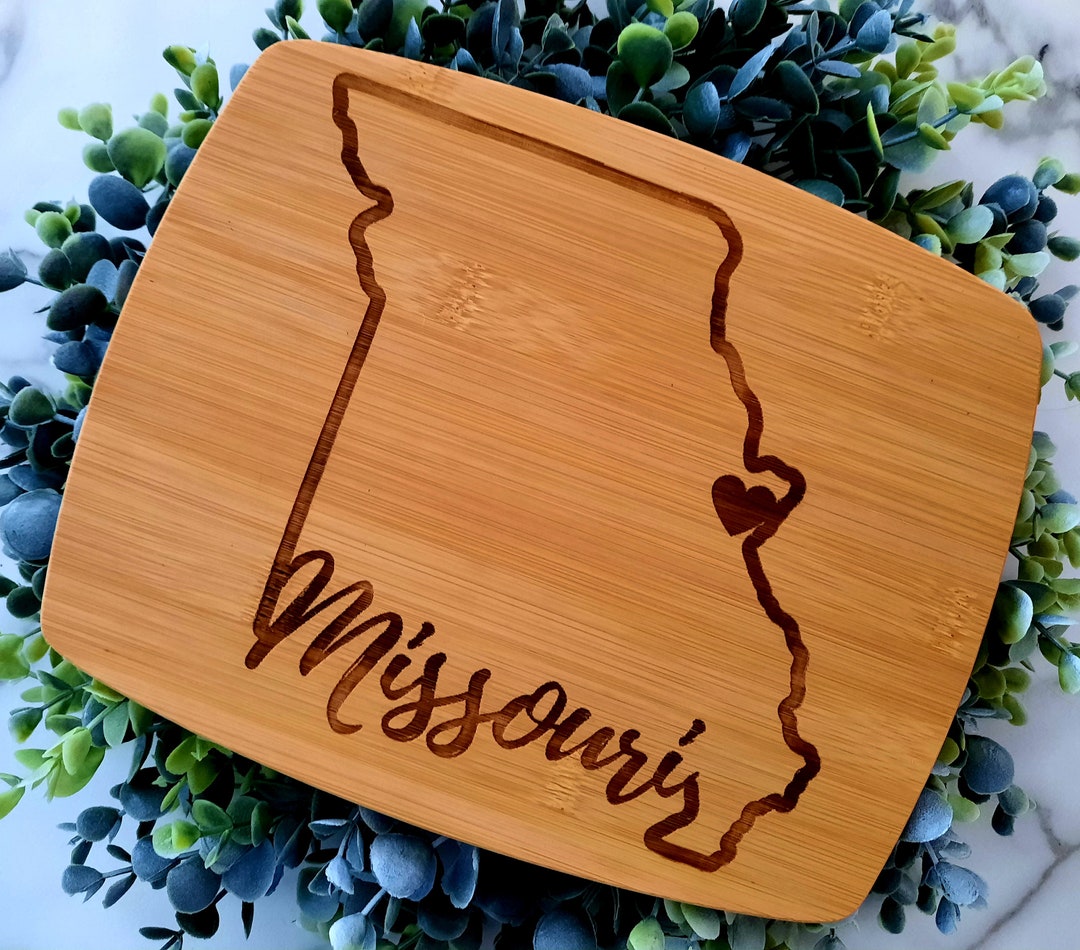 Personalized State Cutting Board Custom Cutting Board Engraved Cutting