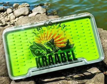 Personalized Fly Fishing Box | Custom Waterproof Tackle Box | Perfect Father's Day Gift for Dads, Husbands, Sons | Best Grandpa Abuelo Papa