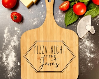 Personalized Pizza Peel, Engraved Pizza Paddle, Custom Pizza Board, Pizza Paddle, Pizza Server Board, Bamboo Pizza Board, Fathers Day Gift