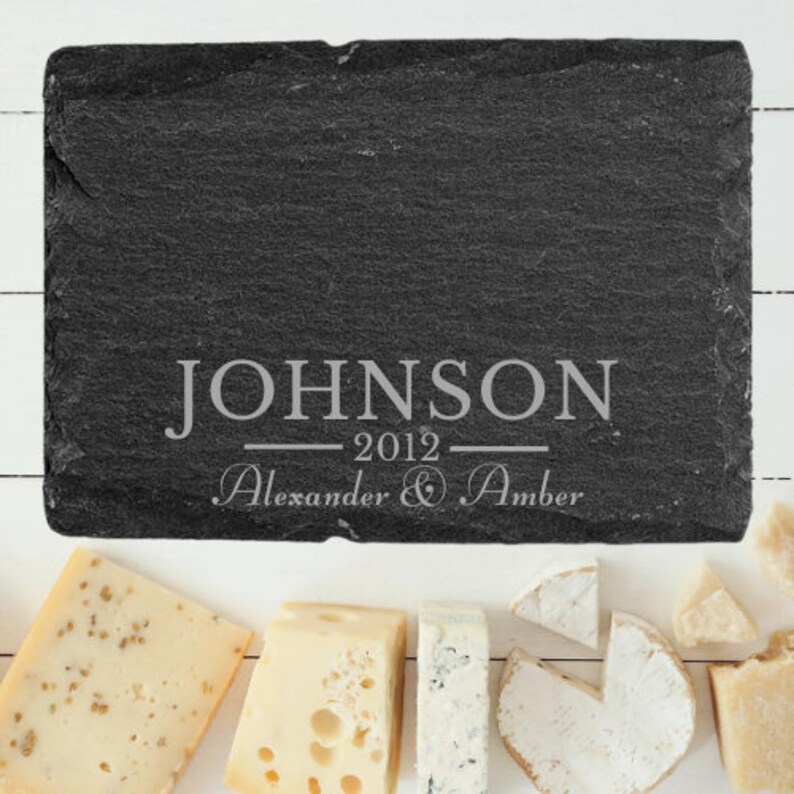 Slate Charcuterie Board Personalized Slate Cheese Board Etsy