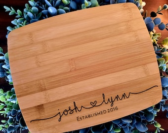 Gift for the Couple -Personalized Cutting Board - Custom Cutting Board - Engraved Cutting Board, Personalized Wedding Gift,
