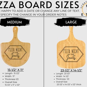 Personalized Pizza Peel, Engraved Pizza Paddle, Custom Pizza Board, Pizza Paddle, Pizza Server Board, Bamboo Pizza Board image 3