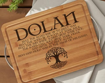 Tabla de cortar con bendición irlandesa, regalo de boda con bendición irlandesa, bendición irlandesa, tabla de cortar personalizada, oración irlandesa, tabla de cortar celta