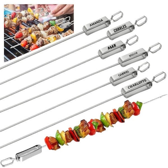 Metal shish kabob skewers hot sale