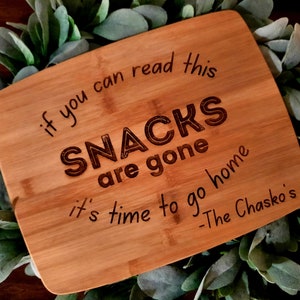 Funny Personalized "If you can read this, it's time to go home," Cutting Board, Serving Tray, Funny Charcuterie Board, funny serving tray