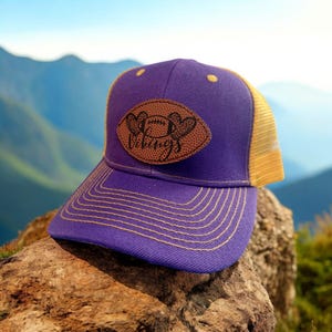 Vikings Hat, Purple and Gold Hat, Vikings Fan, Football Hat, Minnesota Vikings, Gift for Men, Stocking Stuffer, SKOLHAT