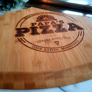 Personalized Pizza Peel, Engraved Pizza Paddle, Custom Pizza Board, Pizza Paddle, Pizza Server Board, Bamboo Pizza Board image 4