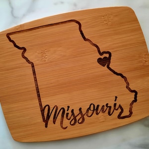 State Cutting Board - Custom State Cutting Board - Engraved Cutting Board, Wedding Gift, Housewarming Gift, Anniversary Gift