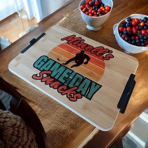 Personalized Sport Snack Box, Heavy Duty Snackle Box with Cutting Board, Custom Snackle Box, LARGE Snackle Box, Snacks on the Go, Game Day