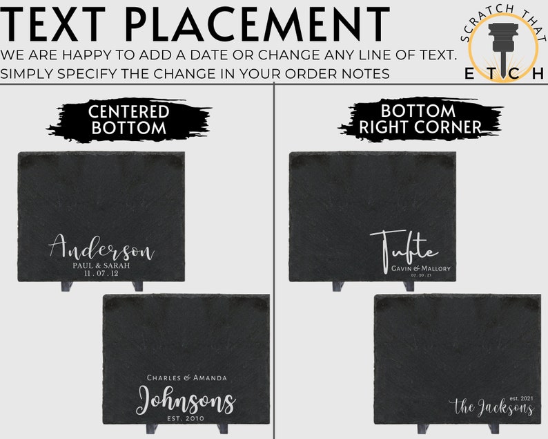 Slate Charcuterie Board Personalized Slate Cheese Board image 4