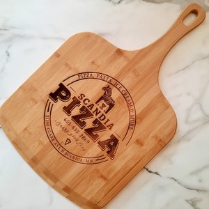 Personalized Pizza Peel, Engraved Pizza Paddle, Custom Pizza Board, Pizza Paddle, Pizza Server Board, Bamboo Pizza Board image 7