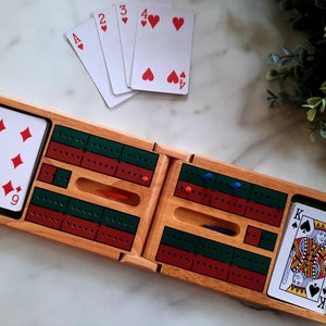 Personalized Cribbage Board, Wood Cribbage Game Gift Set, Men's Gift Ideas, Cribbage Set, Personalized Games, Game Night Gift, Personalized image 5