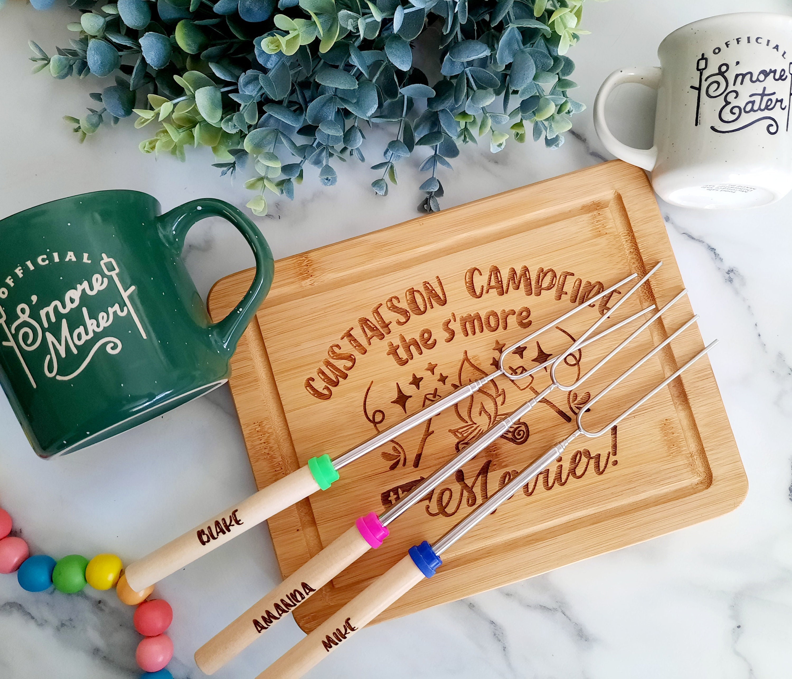 Personalized Marshmallow Roasting Sticks - Engraved Roasting Sticks - Fire Pit - Campfire - Custom Sticks