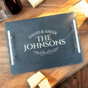 Slate Charcuterie Board, Personalized Slate Cheese Board, Cheese Plate, Personalized Gift, House Warming, Anniversary, Cheese Board