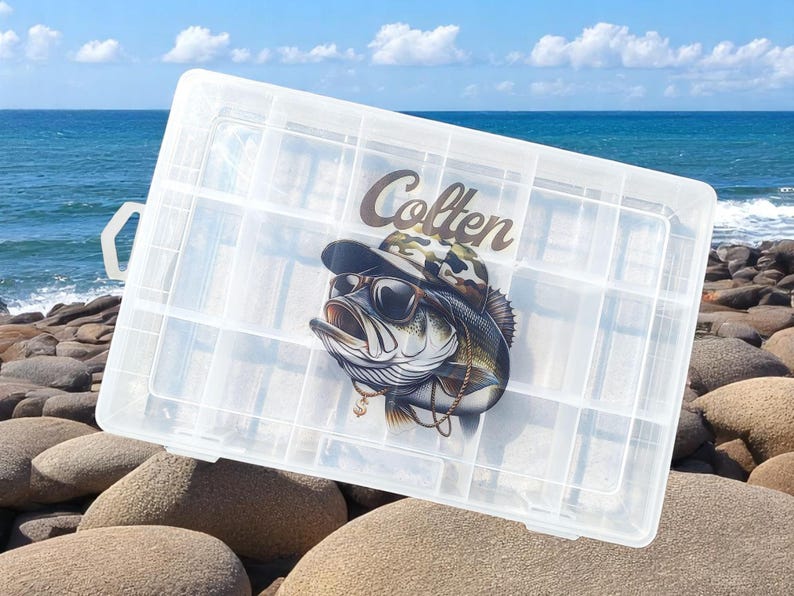 Personalized Fishing Tackle Box - Customizable Organizer for Lures and ...
