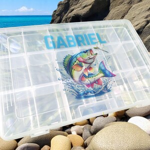 Personalized Fishing Tackle Box - Customizable Organizer for Lures and Gear - Perfect Gift for Dad,  Kids, Anglers, & Fishermen of all ages