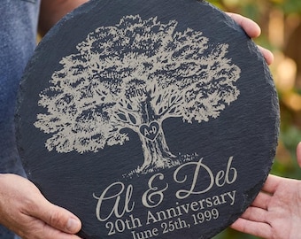 Personalized Anniversary Garden Stone Or Sign — Weatherproof Indoor|Outdoor Keepsake With Multiple Size Options — Extremely Durable Marker
