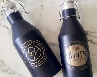 Personalized Growler, Engraved Insulated Growler, Man Cave Gift Idea, Home Brew Gear, Craft Beer Lover, Groomsman Gift, Beer Growler