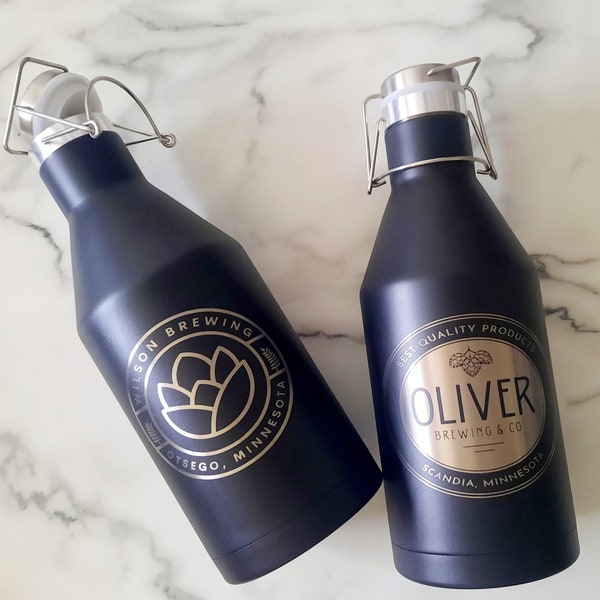 Personalized Growler, Engraved Insulated Growler, Man Cave Gift Idea, Home Brew Gear, Craft Beer Lover, Groomsman Gift, Beer Growler