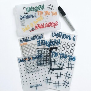 Ensemble de jeux effaçables à sec Road Trip pour les enfants et les familles, activité de voyage sans écran pour les balades en voiture et le camping, réutilisable et prêt à voyager image 5