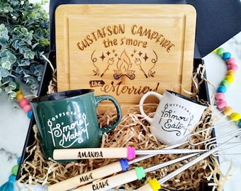 S'more Gift Box, Family Gift, Back Yard Barbeque Gift, Housewarming Gift, Thank you Gift, Bonfire Essentials, Campfire Gift, Marshmallow Box