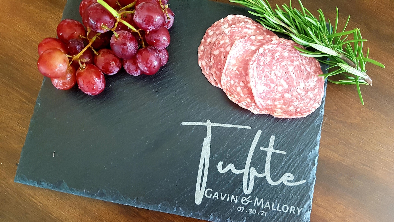 Slate Charcuterie Board Personalized Slate Cheese Board Etsy