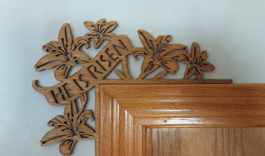 He is Risen Decorative Door Corner Etsy