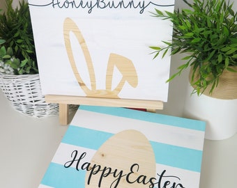 Set of 2 Easter Decoration Sign | Wooden sign | Perfect Easter Decoration | Handmade | Solid wood