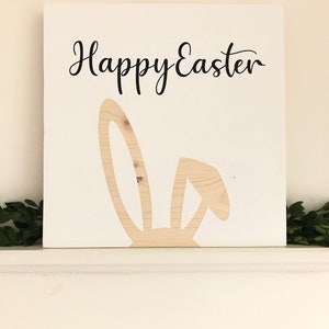 Easter wooden sign Happy Easter Decor Handmade Solid wood zdjęcie 7