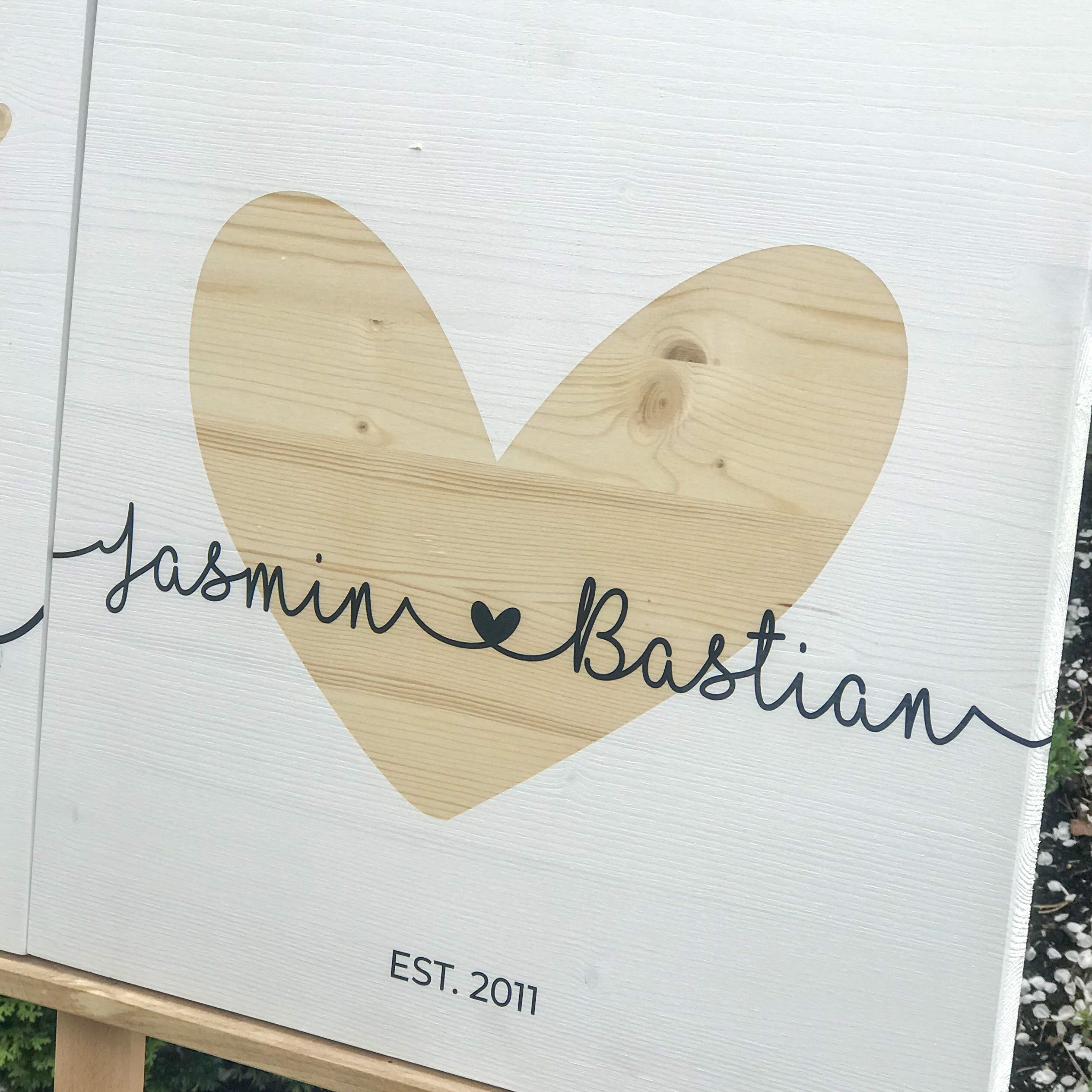 5th Anniversary Wooden Gift Custom Couple Name Personalized - Etsy
