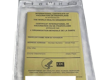Protective Plastic Sleeve for the International Certificate of Vaccination  With FREE GIFT - Etsy
