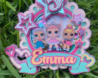Doll Cake Topper, Girl Birthday, Girl Cake Topper, Shaker Cake Topper, Customized Cake Topper, Kids Party, Doll Theme, Birthday Party