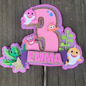 Baby Shark 3D Personalized Cake Topper
