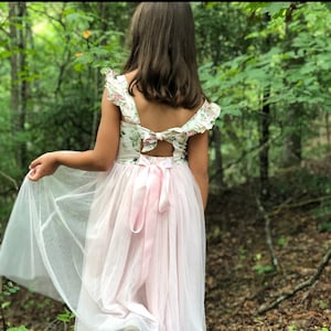 6.Geburtstag Rosa Blumen Kleid Baby Mädchen Geburtstag Outfit Tutu Kleid Blumenmädchen Kleid Geburtstagskleid Baby Mädchen 6. Geburtstag