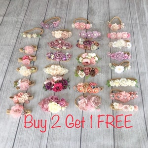 Preciosas diademas para una preciosa niña, corona de bebé, diadema infantil, accesorio para sesión de fotos, diadema floral para niña, halo de bebé, halo de primavera