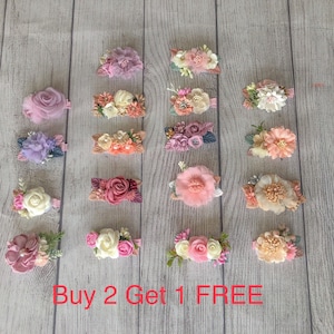 Gorgeous hair clips for a lovely girl, baby and toddler hair clips, photoshoot prop, girl floral hair clips, flower hair clips