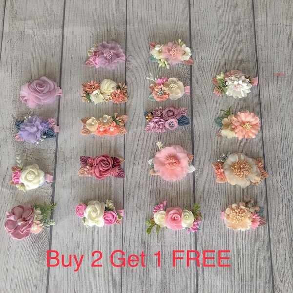 Gorgeous hair clips for a lovely girl, baby and toddler hair clips, photoshoot prop, girl floral hair clips, flower hair clips